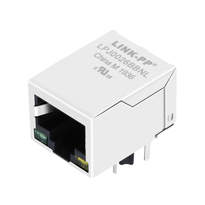 HFJ11-S026E-S1LS12 10/100 Base-T Green / Yellow Led 1x1 Port RJ45 Ethernet Magjack