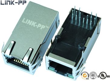 W/LED Shielded Rj45 Connectors Thru Hole For POE , XPH-RMP-061L-16W6-2Y