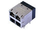 4 Ports Gigabit POE RJ45 Connector Magjack 1000Base-T With LED LPJG27082AHNL