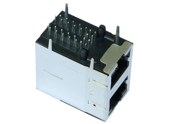 JXC0-1011NL 10/100 Base - TX RJ45 Stackable 2 x 1 Connector withLEDs