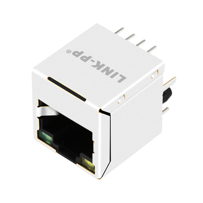 UDE RV8-ZZ-0026 سازگار با LINK-PP 10G Base-T Rj45 Magjack عمودی با LED زرد/سبز