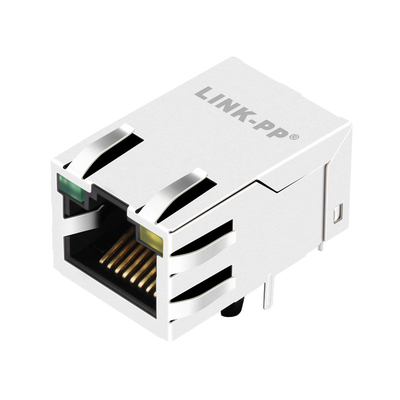 0875-1AX1-E3 Magnetic RJ45 Jack 1000BASE-T Tab Up G/Y LED
