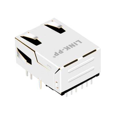 1840428-5 GIGABIT RJ45 Low Profile Magnetics Jack 1000BASE-T Tab Down GO/G LED
