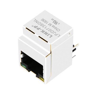 کانکتور عمودی HFJV1-1G01-L12RL 1000 Base-T RJ45 LEDs زرد/سبز LPJD0713BDNL