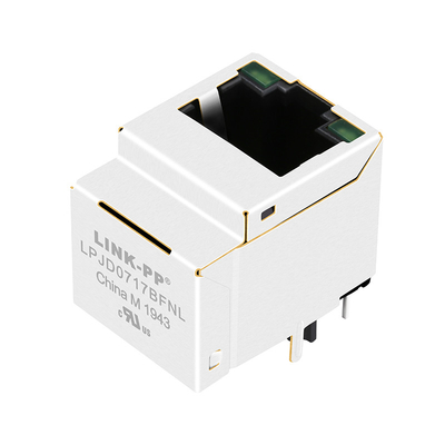 HFJV1-1G06-L11RL Gigabit RJ45 عمودی MagJack 1000 Base-T سبز/سبز LED LPJD0717BFNL