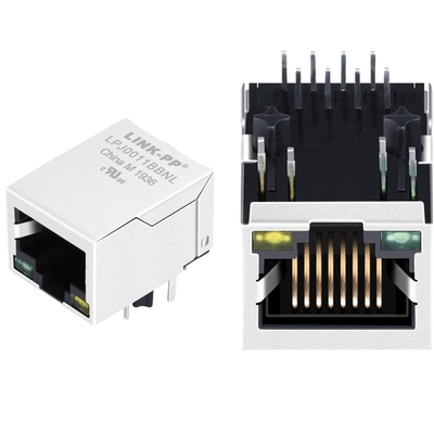 J00-0045NL 1x1 مغناطیسی RJ45 جک 10/100Mbps اترنت LPJ0011BBNL