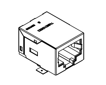 7498210002 کانکتور RJ45 100BASE-TX PoE+ با مغناطیس داخلی