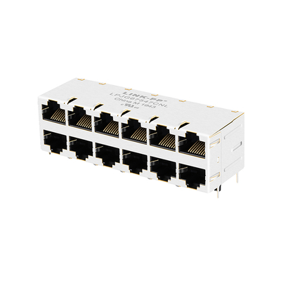 1-1840860-2 1000 Base-T 2x6 RJ45 Multi Connector با LED