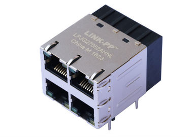 4 پورت Gigabit POE RJ45 Connector Magjack 1000Base-T با LED LPJG27082AHNL