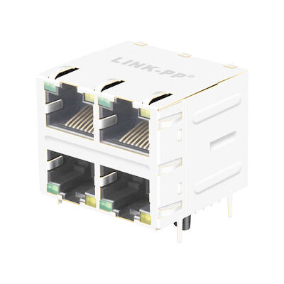 XRJD-S-22-8-8-4 چین بندر ورودی 2x2 بندر ورودی جانبی ورودی PCB جک تولید LPJE107-0AHNL