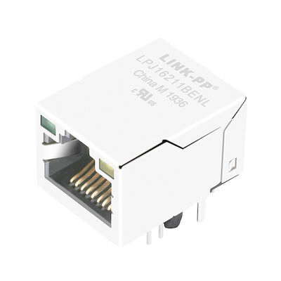 HR915340A Single Port 100 Base-T RJ45 اتصال زاویه راست LPJ16211BENL