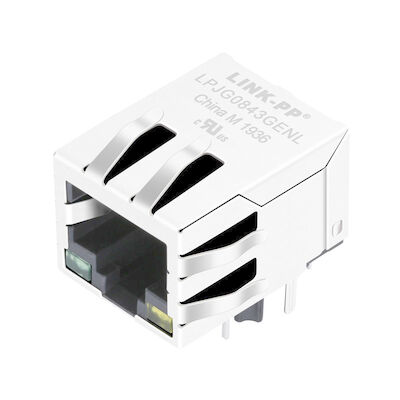 HR931143C 1000 Base-T RJ45 ترانسفورماتور مدولار جک LPJG0843GENL