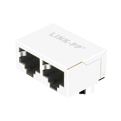 5406566-1 10/100 Base-T 1x2 پورت بدون مغناطیس RJ45 اتصالات جک مدولار LPJEF102DNL