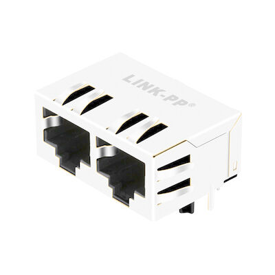 5406566-2 10/100 Base-T 1x2 Port بدون مغناطیس RJ45 اتصال دهنده های اترنت LPJEF102CNL