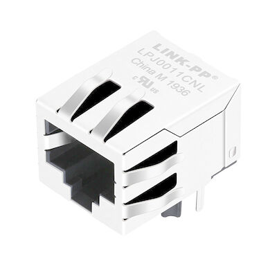 HFJ11-2450-E 10 / 100BASE-TX مغناطیسی RJ45 جک تنها بندر LPJ0011CNL FastJack