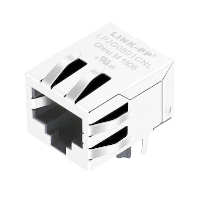 جک های مدولار HR901131C تک پورت RJ45 LPJG0801CNL RJ45 بدون LED Emi Finger