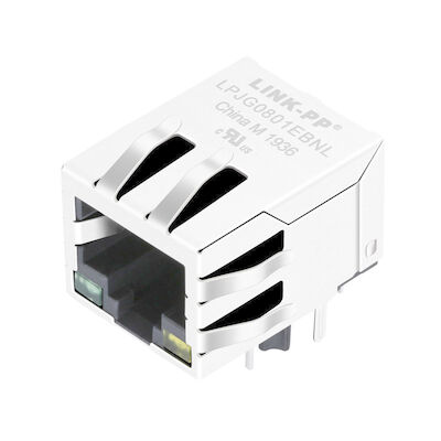 48F-01GY2DPL2NL مغناطیسی RJ45 زن جک LPJG0801EBNL برای شبکه