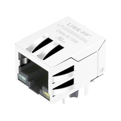 HR911130C شبکه جک مغناطیسی RJ45 جک / لن کانکتور برای داده Cat5، Cat5e