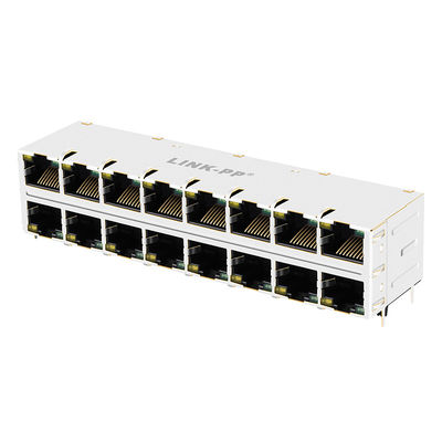 کارت گرافیک 2 X 8 Port Hack کارت گرافیک RJ45 با محافظ با EMI Finger 0810-2H8R-28