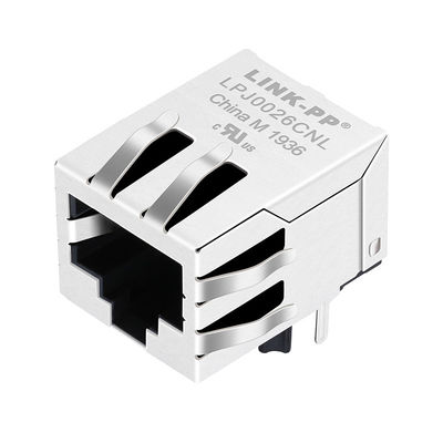J0026D11 RJ45 Network Connector 100 Base-T 8p8c Tab Down جک کابل شبکه