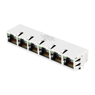 پالس JG0-0027NL 1x6 Tab-UP 10 پین RJ45 با مگنتیت داخلی