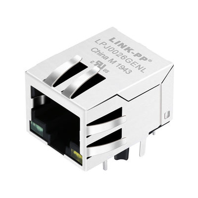 LPJ0026GENL 10 / 100M AutoMDIX مغناطیسی RJ45 جک 8P8C سپر w / LED 1: 1 RoHS