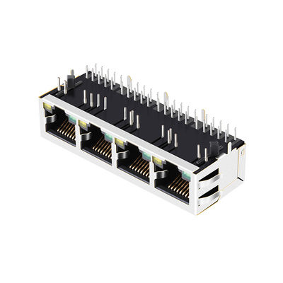 ARJ14A-MASD-AB-EMU2 1x4 Multi-port RJ45 8P8C 100Base-T Magnettics Ethernet Jack