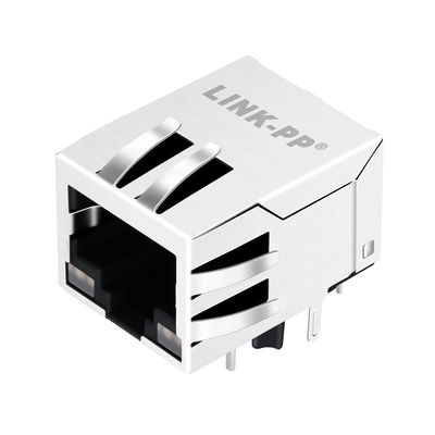 G15-111T-038E 10G Base-T Tab Down 1 Port Shielded Ethernet کانکتور RJ45 با LED