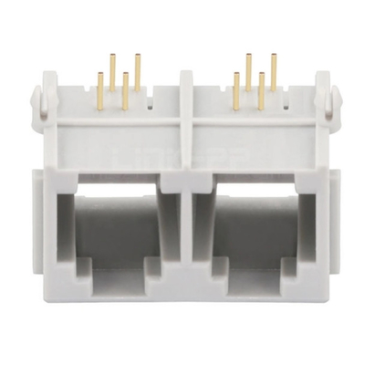 اتصال جک Rj11 1x2 پورت E5362-00A512-L بدون مغناطیسی یکپارچه