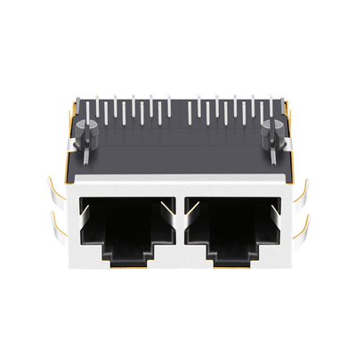 1x2 Port Tab Down 1000 Base-T Rj45 Female Connector Without Leds 1840638-1