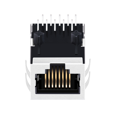 JV011I21NLT Tab Down Shielded 10/100 Base-T تک پورت Rj45 کانکتور بدون LED