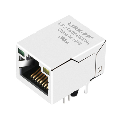 ARJM11D7-104-AB-EW2 Tab UP PoE+ RJ45 کانکتور مغناطیسی 10/100 پایه-T سبز / زرد LED 1 پورت