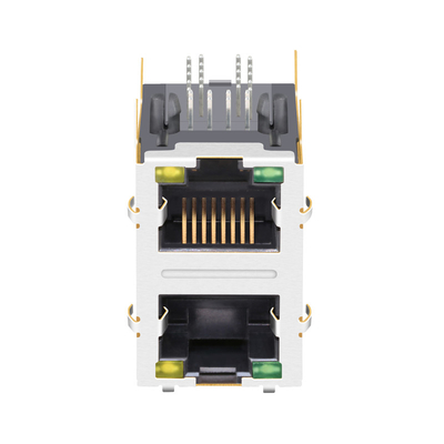 JXD9-1017NL سازگار با LINK-PP 100/1000 Base-T 2x1 پورت RJ45 اتصال مغناطیسی LED سبز / زرد