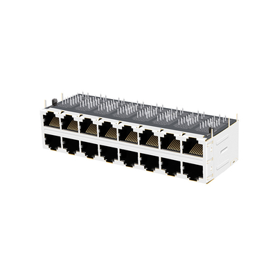 اتصالات جک جک JT5-2870NL 2x8 RJ45 Tab Down 10G Base-T Side Entry