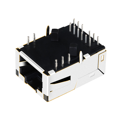 LPJK7036-1A98NL 1000 Base-T 1x1 Port Low Profile Connector RJ45 Tab UP با LED