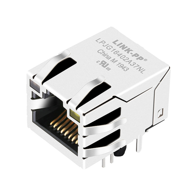 ARJM11C7-502-KB-EW2 100/1000 Base-T 1x1 Port RJ45 MagJack Tab UP سبز و نارنجی/زرد LED