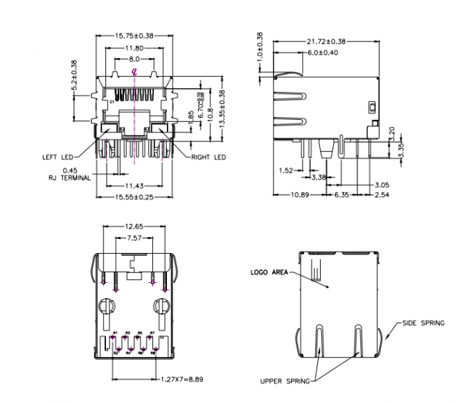 RB1-125BAG1A Datasheet - Dimensions 